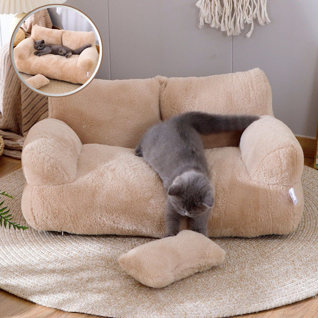 canape-pour-chat-peluche