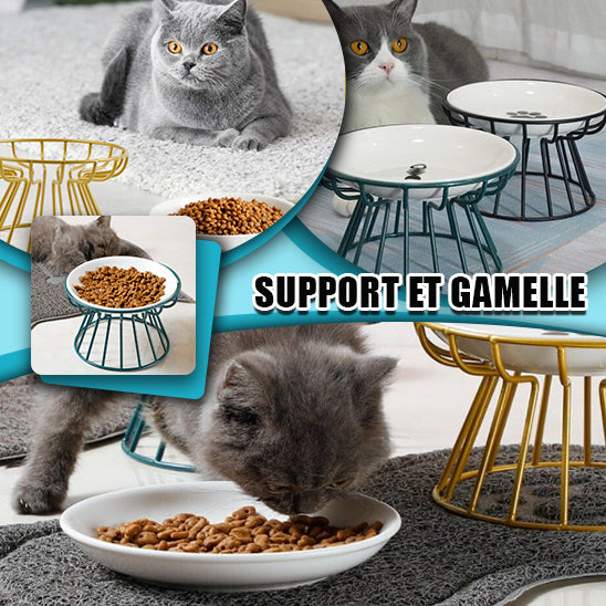 gamelle-chat-surélevée-support